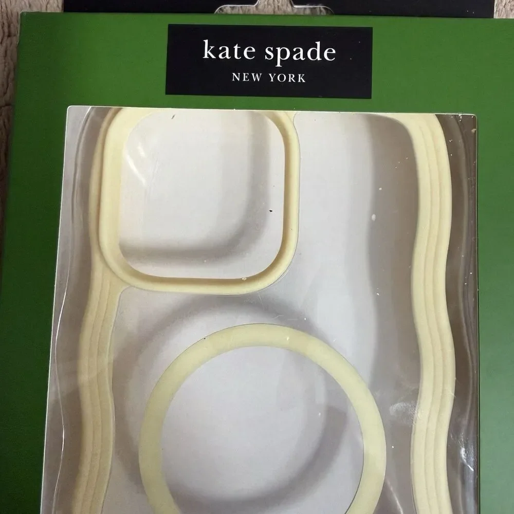 KATE SPADE Case Magsafe For iPHONE 16 Pro Max Wavy Light Yellow Clear New